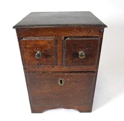 Lot 239 - A 19th century oak table-top chest, of two...