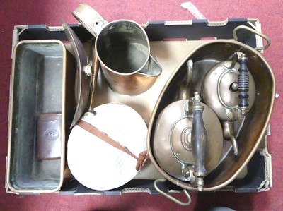 Lot 265 - A collection of metalware, to include a copper...