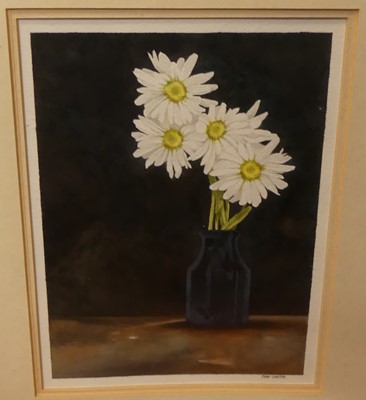 Lot 1080 - Peter Dawson - Pair; Daisies, watercolours,...