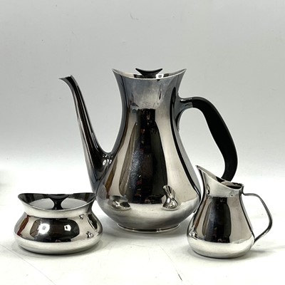 Lot 357 - A Danish Cohr Atla silver plated coffee pot,...