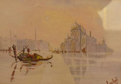 Lot 1108 - Eugene Forrest - Venice, gouache, signed and...