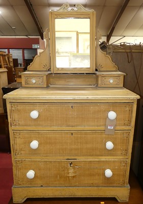 Lot 1180 - A Victorian scramble finish pine dressing...