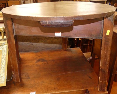 Lot 1191 - A mahogany topped and stained pine base...