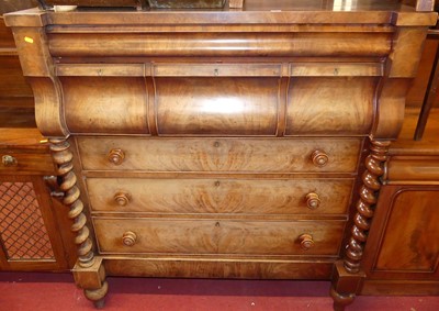 Lot 1192 - A mid-Victorian Scottish mahogany and flame...