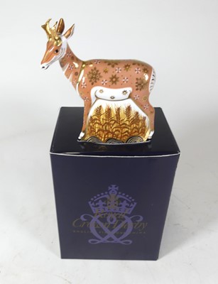 Lot 275 - A Royal Crown Derby paperweight 'Prong-horn...