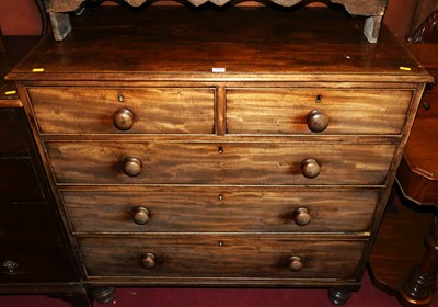 Lot 1209 - A mid-Victorian mahogany square front chest of...