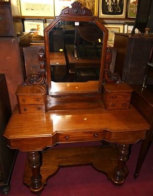 Lot 1211 - A Victorian mahogany swing mirror back...