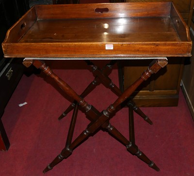 Lot 1217 - A 19th century mahogany butler's tray top...