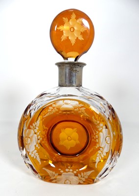 Lot 314 - A 19th century Bohemian amber overlaid glass...