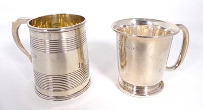 Lot 371 - A George IV silver christening tankard, of...