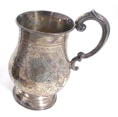 Lot 376 - A Victorian silver christening mug, of lower...