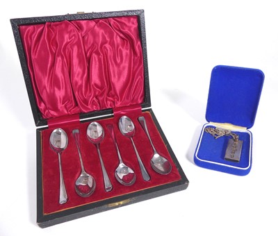 Lot 383 - An Elizabeth II silver ingot pendant, London...