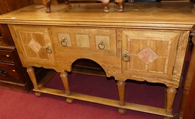 Lot 1270 - A hardwood and inlaid sideboard, having...