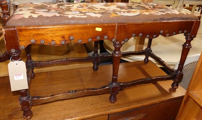 Lot 1277 - An early 20th century walnut, brass studded...