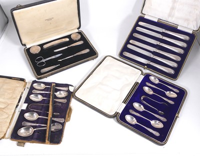 Lot 404 - A set of six Victorian silver coffee spoons...