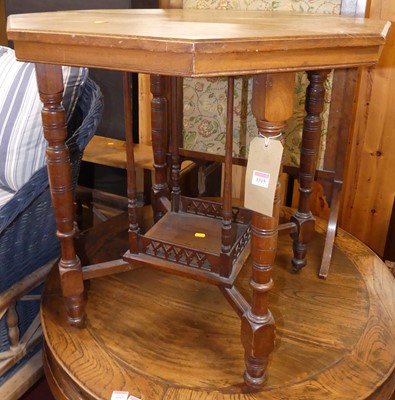 Lot 1308 - An Edwardian walnut octagonal occasional table,...