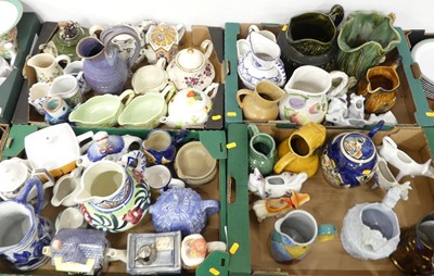 Lot 696 - Four boxes of novelty teapots and jugs