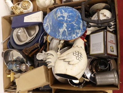 Lot 700 - Two boxes of various items to include a cast...