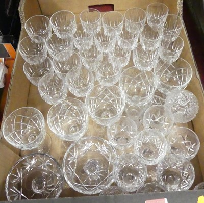 Lot 717 - A collection of cut glass items by Stewart etc