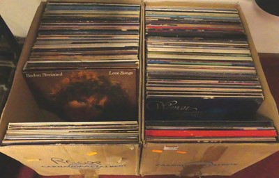 Lot 722 - Two boxes of 12" Vinly LPs and singles to...