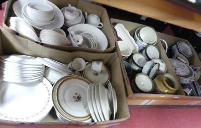 Lot 731 - Four boxes of ceramics to include two...