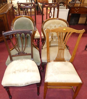 Lot 1323 - Sundry 19th century chairs, to include; two...