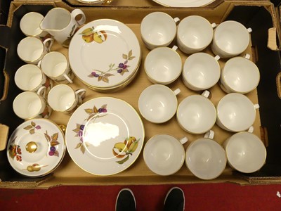 Lot 654 - Two boxes of Royal Worcester Evesham pattern...