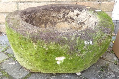 Lot 1415 - A reconstituted stone circular heavy garden...