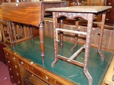 Lot 1355 - A Victorian mahogany Pembroke table, on ring...