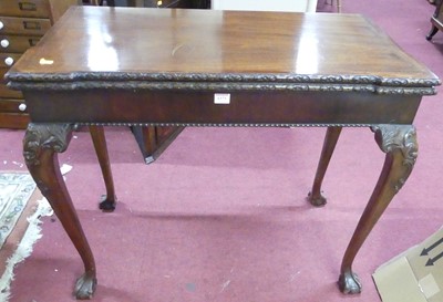 Lot 1373 - A circa 1900 mahogany fold-over baize lined...