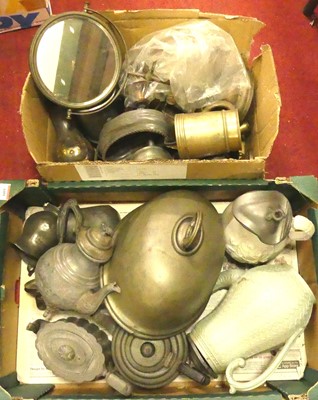 Lot 609 - Two boxes of various metal items to include...