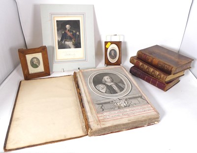 Lot 637 - A collection of leather bound books to include...