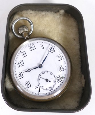 Lot 539 - An early 20th century military pocket watch,...