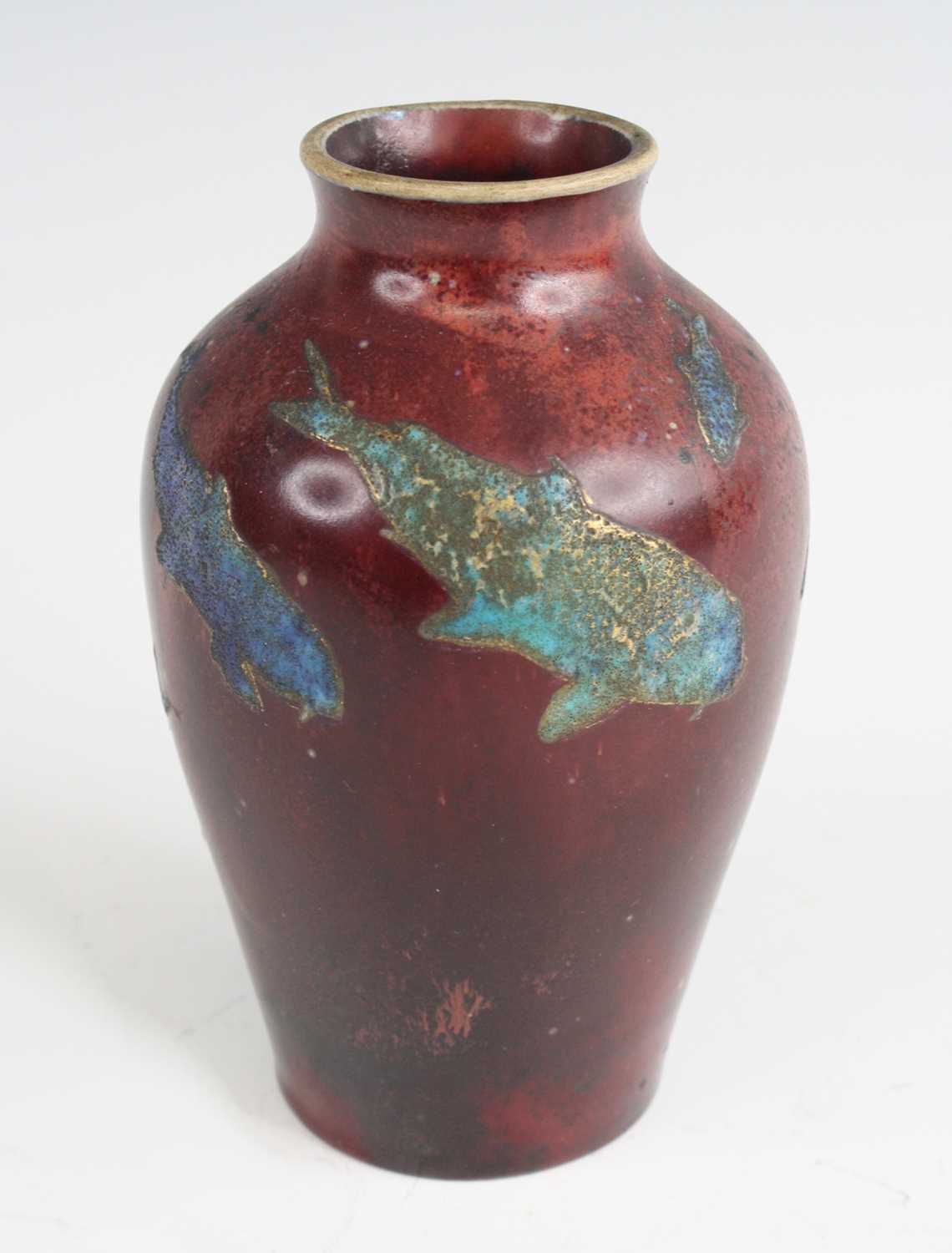 Lot 42 - Bernard Moore (1850-1935) - a pottery flambé...