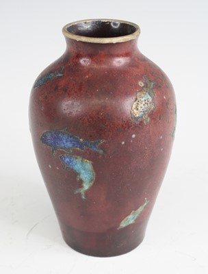 Lot 42 - Bernard Moore (1850-1935) - a pottery flambé...