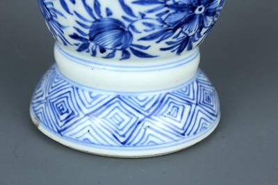 Lot 2037 - A Chinese blue and white tall beaker vase,...
