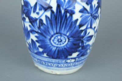 Lot 2034 - A Chinese blue and white ‘spirit’ bottle, Qing...