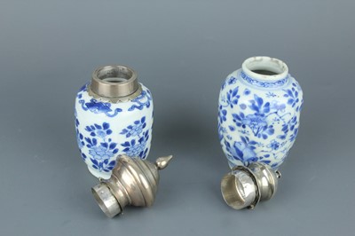 Lot 2036 - Two small Chinese blue and white ‘flowers’...