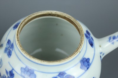 Lot 2041 - A Chinese blue and white teapot, Qing Dynasty,...