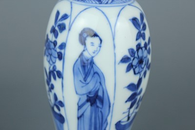 Lot 2035 - Two small Chinese blue and white ‘ladies’...