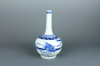 Lot 2027 - A Chinese blue and white “ox” bottle vase,...