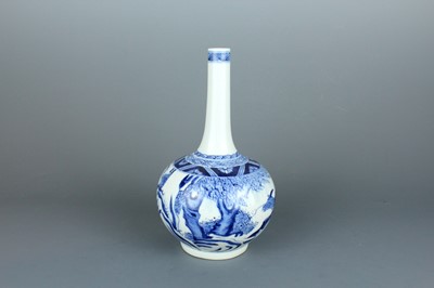 Lot 2027 - A Chinese blue and white “ox” bottle vase,...