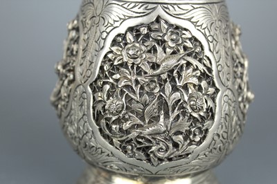 Lot 2064 - A silver “birds and flowers” vase, Republican...