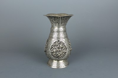 Lot 2064 - A silver “birds and flowers” vase, Republican...