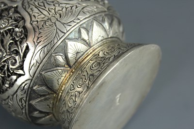 Lot 2064 - A silver “birds and flowers” vase, Republican...