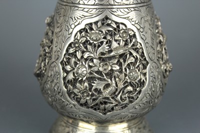 Lot 2064 - A silver “birds and flowers” vase, Republican...