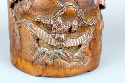 Lot 2086 - A Chinese bamboo carved ‘figures and...