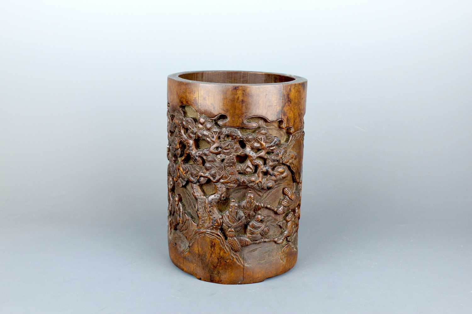 Lot 2086 - A Chinese bamboo carved ‘figures and...