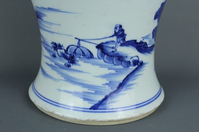 Lot 2029 - A Chinese blue and white yen yen vase with...
