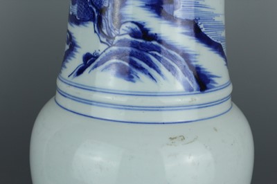 Lot 2029 - A Chinese blue and white yen yen vase with...